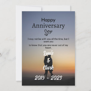 Feliz Cartão de Saudação de Aniversário de Casamen