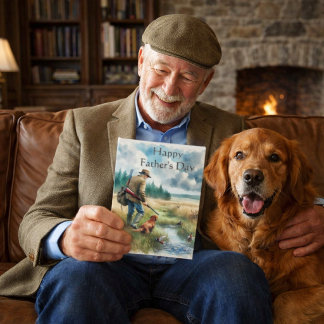 Feliz Cartão de Saudação de Caça ao Dia de os pais