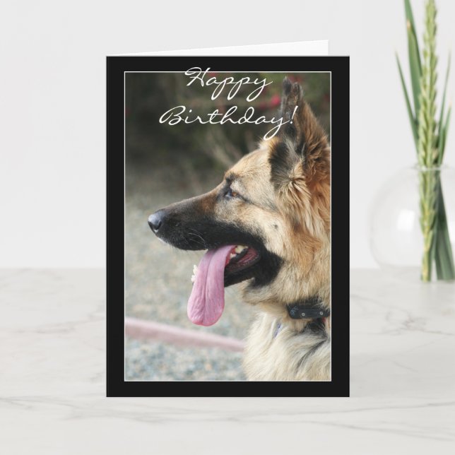 Feliz Cartão de Saudação de German shepherd de Ani (Frente)
