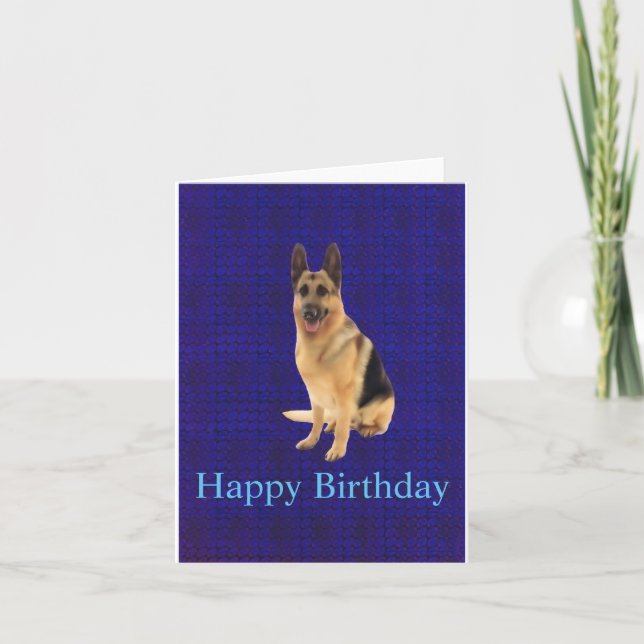 Feliz Cartão de Saudação de German shepherd de Ani (Frente)