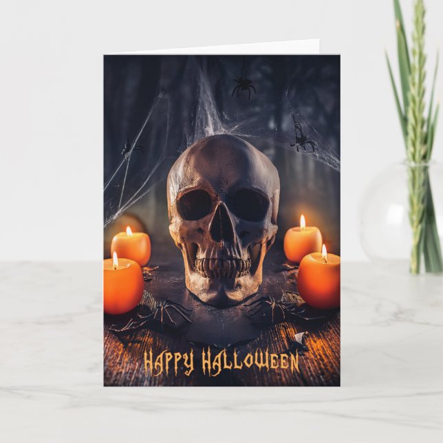 Feliz Cartão de Saudação de Halloween (Frente)