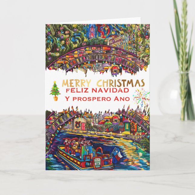 Feliz Cartão de Saudação de Natal para Navidad San (Frente)