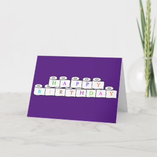 Feliz Cartão de Saudação de Papel de Banheiro de A