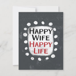 Feliz Cartão de Saudação de Vida Feliz para Esposa
