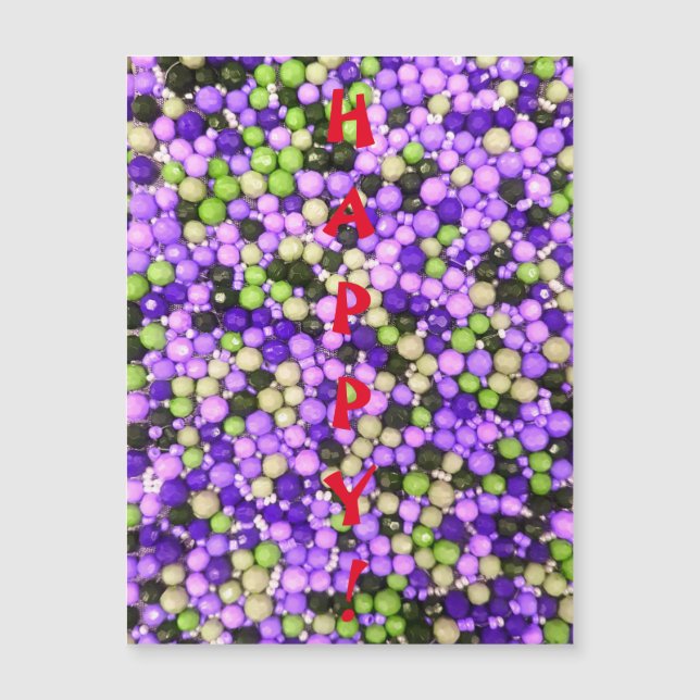 FELIZ! Cartão de Saudação Magnético (Frente)