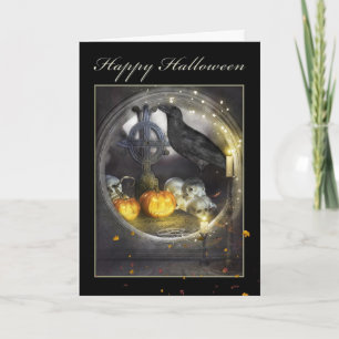 Feliz Cartão de Saudação Místico de Halloween Rave