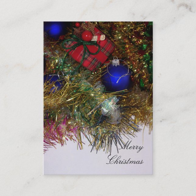 Feliz Cartão de visita de Natal (Frente)