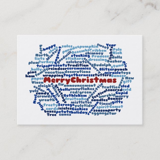 Feliz Cartão de visita de Natal (Frente)