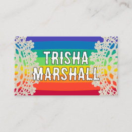 Feliz Cartão de visita do arco-íris