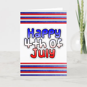 Feliz cartão do quarto de julho
