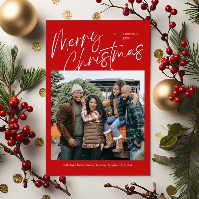 Feliz Cartão Magnético de Fotografia de Natal (Criador carregado)