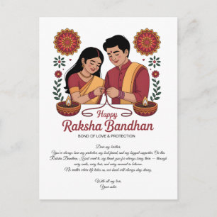 Feliz cartão postal de Raksha Bandhan