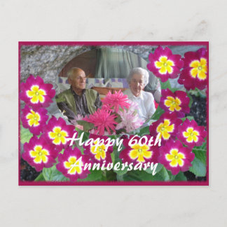 Feliz cartão postal do 60º aniversário.