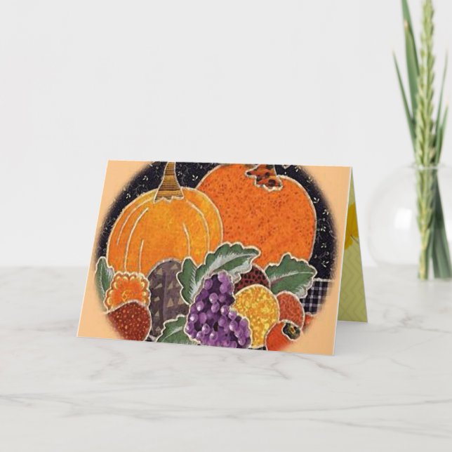 Feliz Cartão Yummies de Ação de Graças (Frente)