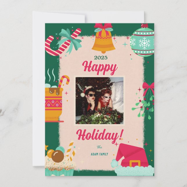 Feliz Cartões de natal de fotos de Natal (Frente)