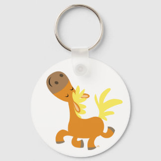 Feliz Cartoon Pony chaveiro