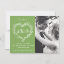 Feliz casado, amador verde, Natal