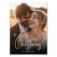 Feliz Casal Feliz de Natal Impressão de Foto Perso