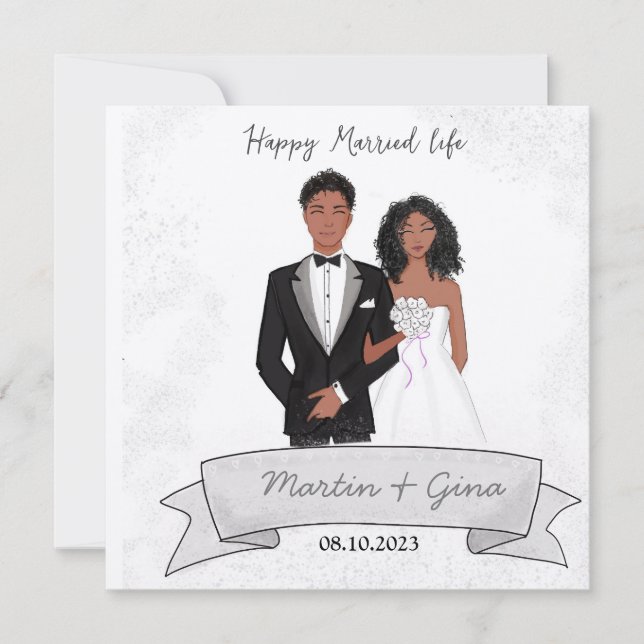 Feliz casamento, ilustração, (Frente)