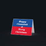 Feliz Chanukah e feliz cartão de Natal<br><div class="desc">Frente: Feliz Chanukah! Feliz Natal! Dentro: Celebração de Vamos!</div>