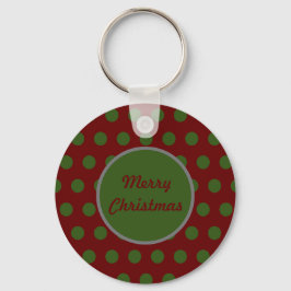 Feliz Chaveiro de Natal (Maroon & Hunter Green)