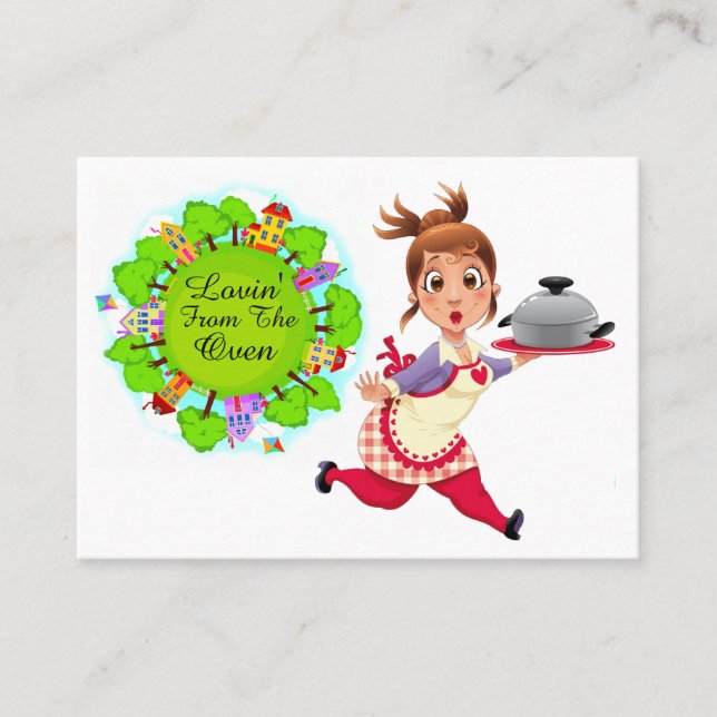 Feliz Chef-Caterer-Mãe-Do Seu Cartão De Cozinha (Frente)