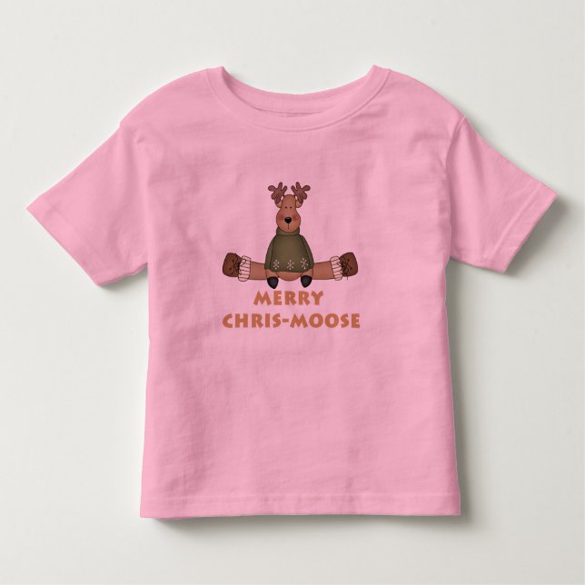 Feliz Chris-Moose T-shirts e presentes (Frente)