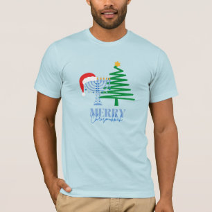 Feliz Chrismukkah Camisa Azul-Claro