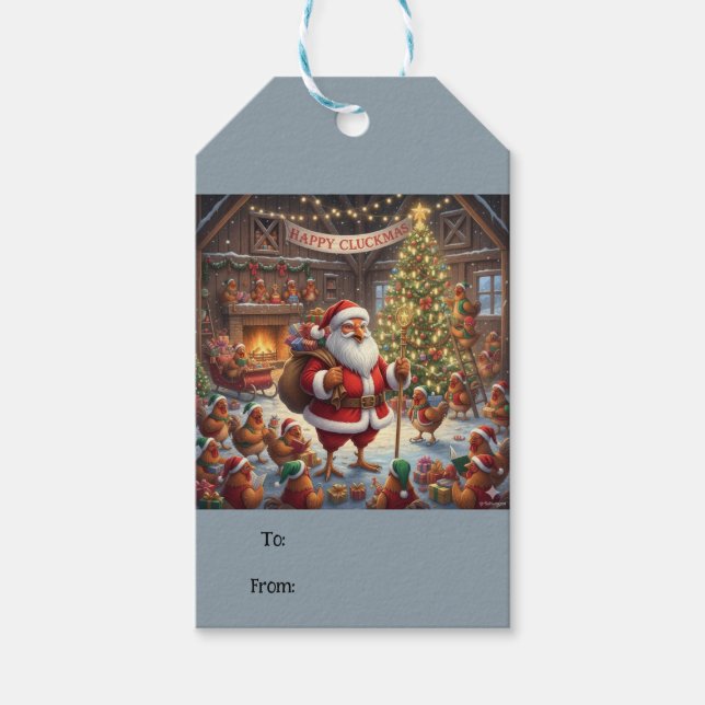Feliz Cluckmas, Etiquetas de Presente (Frente)