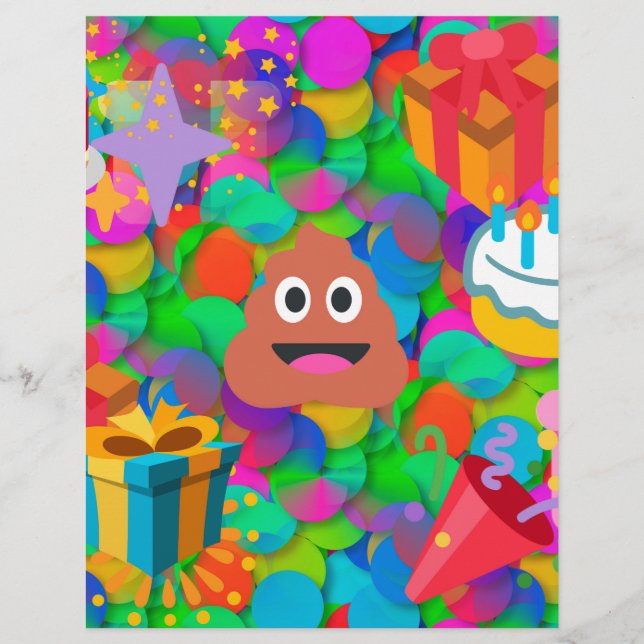 feliz cocô de aniversário emoji (Frente)