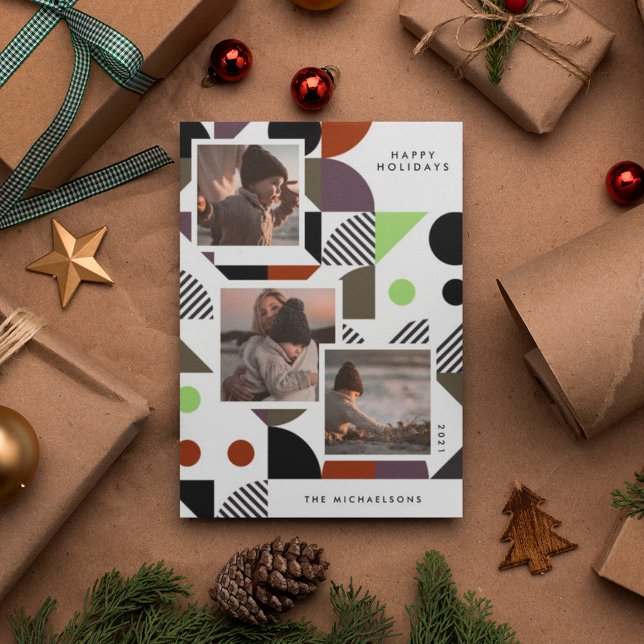 FELIZ COLLAGE MODERNA HOLIDAY Adicione sua foto (Criador carregado)