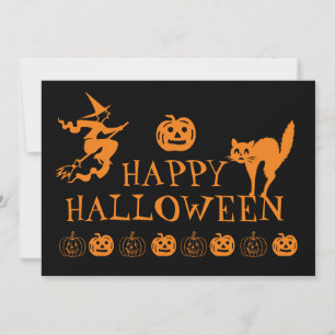 Feliz convite à tona negra de Halloween