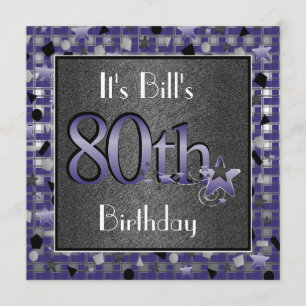 Feliz Convite de aniversário De 80 Para Ele