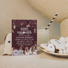 Feliz Convite de aniversário de Halloween Spooky