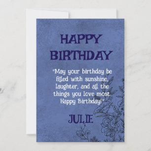 FELIZ CONVITE DE ANIVERSÁRIO JULIE