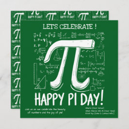 Feliz Convite de festas Pi Day - Matemática Divert