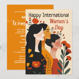 Feliz Convite Internacional para o Dia da Mulher