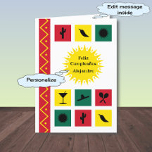 Feliz cumpleaños Cartão de Aniversário inspirado n