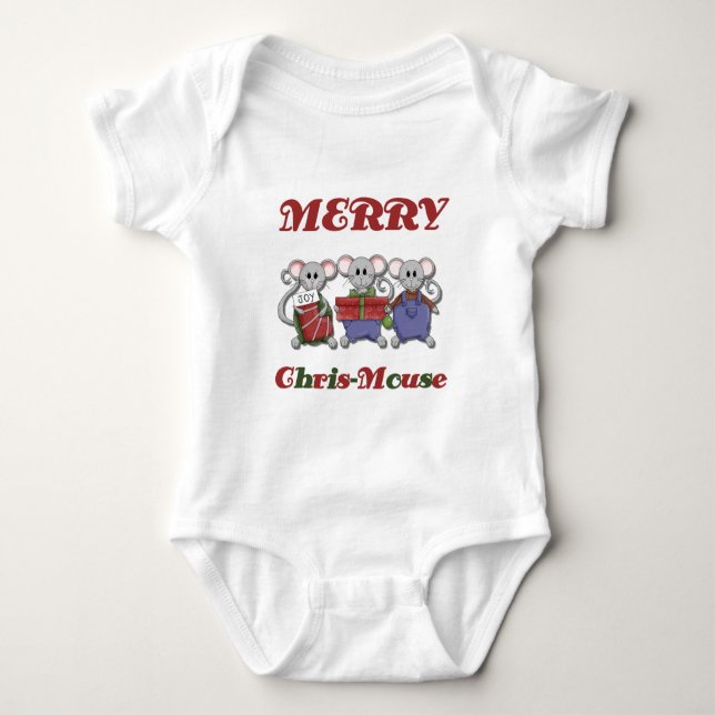 Feliz de Camisetas e presentes do mouse Chris-Mous (Frente)