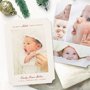 Feliz de Colagem de Anúncio de Bebê Pequeno Natal