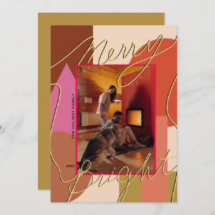 Feliz de Férias Modernas Brilha a Sua Geometria de