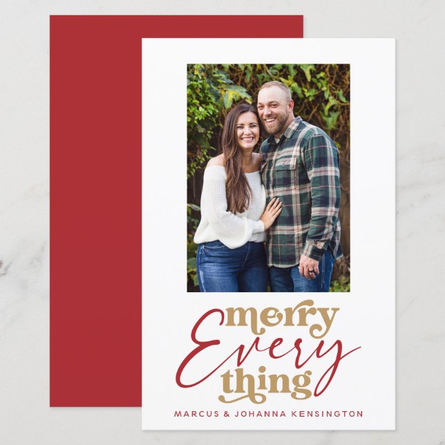 Feliz de Natal do Orçamento Tudo Foto de Férias (Frente/Verso)