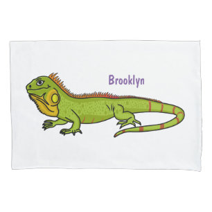 Feliz desenho da iguana verde