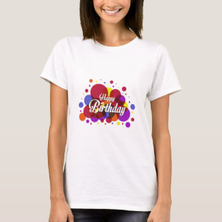 Feliz Design de Camisa de Aniversário Colorida!