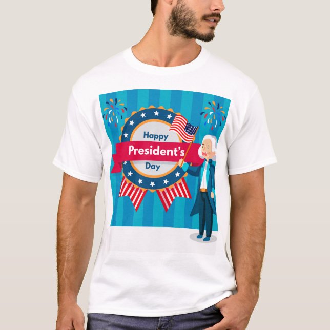 Feliz Design de Camisa do Dia do Presidente (Frente)