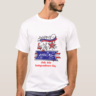 Feliz dia 4 de julho, Design de Camisa de Independ
