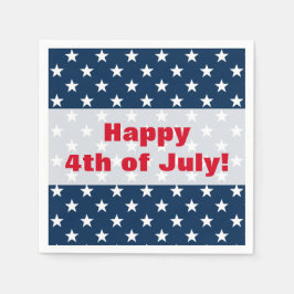 Feliz dia 4 de julho, guardanapos do Dia da Indepe