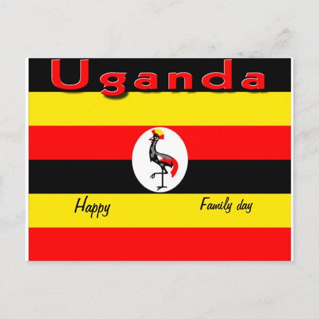 Feliz dia da família Cartões postais do Uganda (Frente)