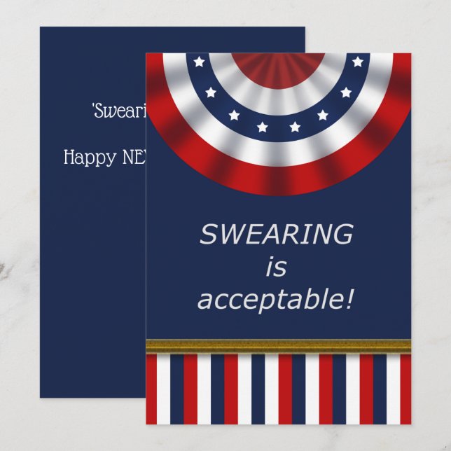 Feliz Dia da Inauguração! Patriótico (Frente/Verso)