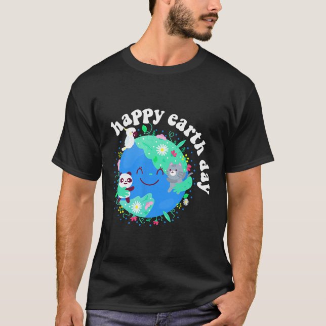 Feliz Dia da Terra Camisa Terra Cura com Terra Flo (Frente)